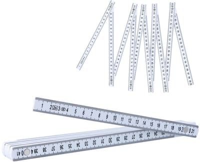 Dailygoody - Vouwmeter - 2 meter - Flexibel en krasbestendig - Wit - Meetlat - Perfect voor houtbewerking en klussen - Modern design