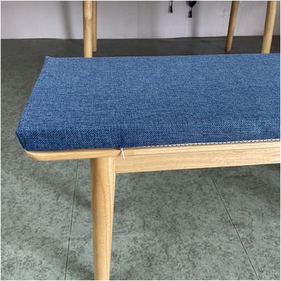Kussen voor tuinbank, 120 cm/150 cm, antislip wasbare zitkussens voor binnen/buitenmeubels, 45D hoge veerkracht schuimblauw (120 x 55 cm)