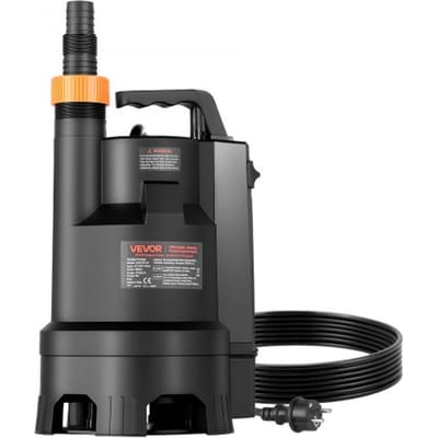 VEVOR 690W Dompelpomp, 17500L/u, PP-GF20 Vuilwaterpomp voor afvalwater, vuil water en schoon water met automatische vlotterschakelaar, 9m opvoerhoogte, voor zwembaden, vijvers en overstroomde gebieden