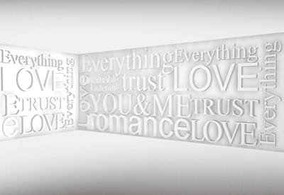 Fotobehang Modern Words | XL - 208cm x 146cm | 130g/m2 Vlies