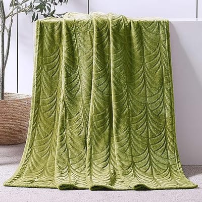Knuffeldekens - Sofa plaid - Gezellige avonden - Zacht microvezel - 150 x 200 cm - Olijfgroen