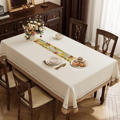 1 stuks Franse Tafelkleed Waterdicht Oliebestendig en Hittebestendig Stof Huis Rechthoekige Tafelkussens Pvc Bedrukt Tafelkleed 90x90cm