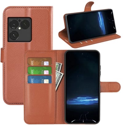 MobyDefend Hoesje - Geschikt voor Sony Xperia 1 VIII - Kunstleren Wallet Book Case (Sluiting Voorkant) - Bruin
