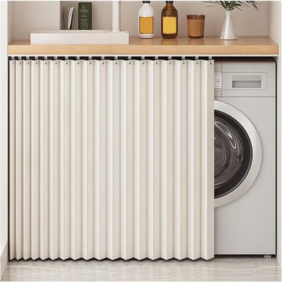 Kast gordijn - Stofdicht gordijn - Kast afscherming - Waterdicht materiaal - H 70cm/130cm - Beige