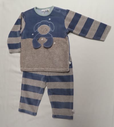 Noukie's - Pyjama - Velour - Schaap - 9maand 74