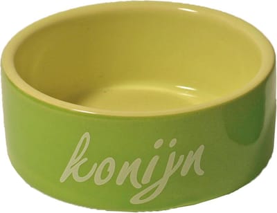 Eetbak Steen Konijn Groen 12 cm