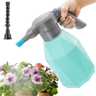 KZQ Elektrische Plantenspuitfles 2 Liter - Herlaadbare Automatische Watergever Met Verstelbare Spuitmond - Voor Binnen En Buiten Planten Tuin Bemesten En Reinigen - Blauw