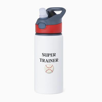 Hacebo® - Super trainer waterfles met rietje rood - Sport - coach - Honkbal - Trainer - geschenk - verjaardag - love gift - water fles - 650ML