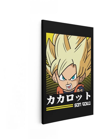 Artaza Canvas Schilderij Dragon Ball - 20x30 cm - Wanddecoratie Kinderkamer Jongen - Muurdecoratie Anime - Kamer Accessoires