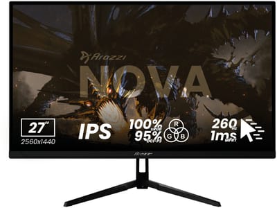 Arozzi Nova 27" Gaming Monitor - QHD IPS - 260Hz - Zwart