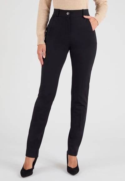 Damart - Broek van milanotricot bi-elastisch Perfect Fit by Damart - Dames - Zwart - 36