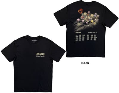 Lewis Capaldi - Flowers UK Tour '25 Heren Tshirt - S - Zwart