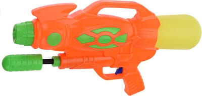 Waterpistolen/waterpistool oranje - 47 cm- met pomp kinderspeelgoed - waterspeelgoed van kunststof - waterpistolen met pomp