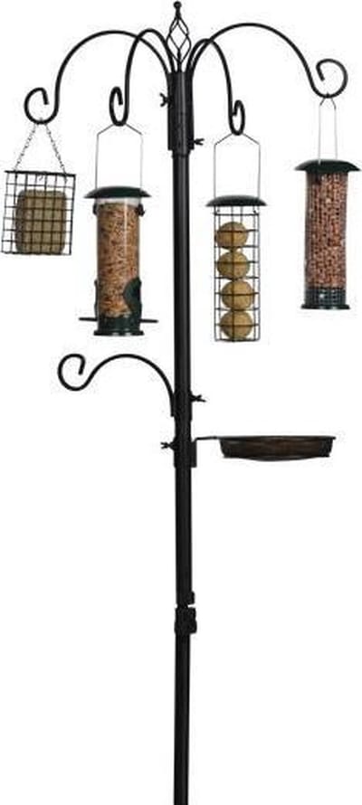 Buzzy Bird - Voederstation - Zwart - Gepoedercoat staal - 185 cm