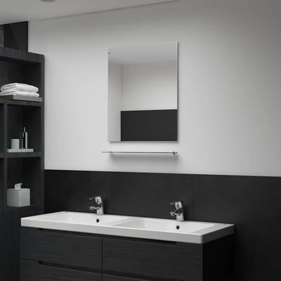 vidaXL - Wandspiegel - met - schap - 50x60 - cm - gehard - glas