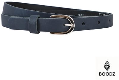 Boodz Leren Riem 2 cm Blauw | Maat 85