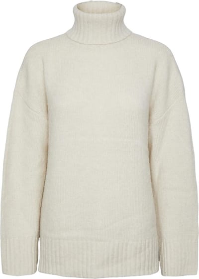 Pieces Trui Pcnancy Ls Loose Roll Neck Knit Noo 17139848 Birch Dames Maat - S