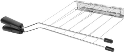 Toastertang, Toastertang, Stalen rooster en bakbodem, Handgrepen van zeer bestendig thermoplastisch materiaal, Past op de meeste broodroosters
