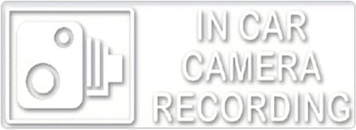 Beveiligingscamera Sticker - Waarschuwingslabel Voertuig - Voertuigbeveiliging - Reflecterend PVC - N.v.t. - Wit