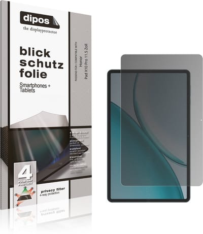 dipos – Matte Privacy Screenprotector geschikt voor Honor Pad X10 Pro 11.5 Zoll | Anti-Spy Beschermfolie