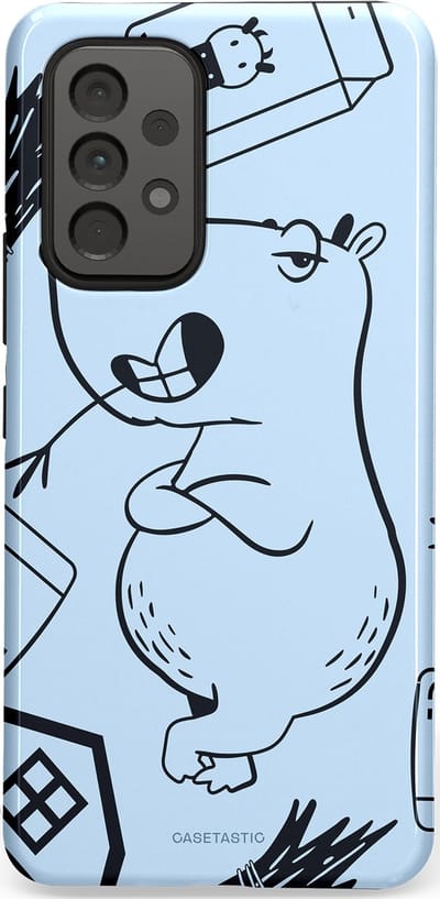 Casetastic Hoesje Geschikt voor Samsung A53 - Stijlvolle Beschermende Duo-layer Case - Capibara chillen