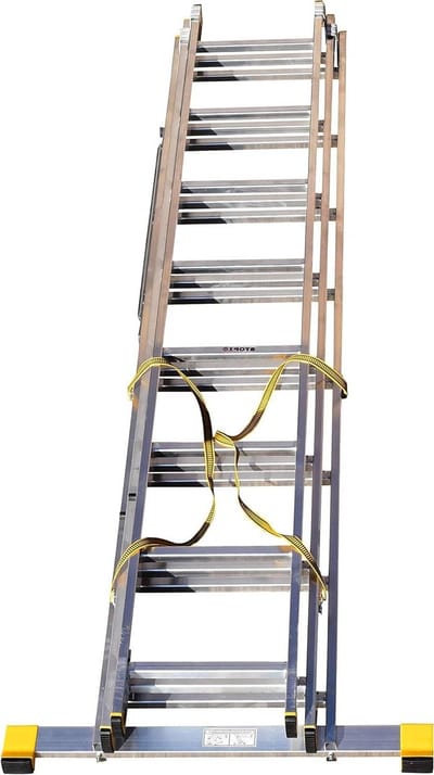 Uittrekladder met 3 elementen en geïntegreerde stabilisatie, 7,11 m (5.13m)