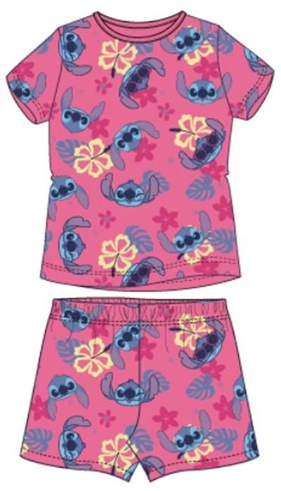 Disney Lilo en Stitch Pyjamaset Roze Maat 98