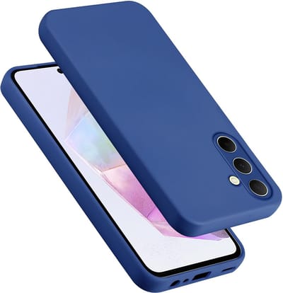 Cadorabo Hoesje geschikt voor Samsung Galaxy A35 in LIQUID BLAUW - Beschermhoes gemaakt van flexibel TPU silicone Case Cover