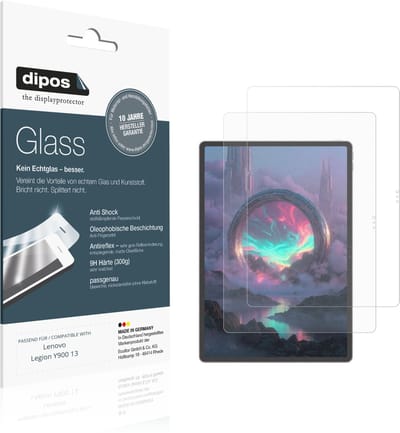 dipos – 2x Matte Pantserfolie geschikt voor Lenovo Legion Y900 13 | 9H Screenprotector
