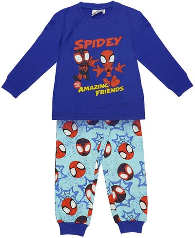 Spidey en zijn Geweldige Vrienden Pyjama Jongens – Blauwe Kinderpyjama met Lange Mouwen – Officieel Marvel