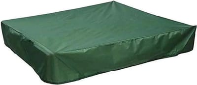 Zandbakafdekking 120x120 cm, waterdicht, geschikt voor Oxford zandbakken, met trekkoord, groen.