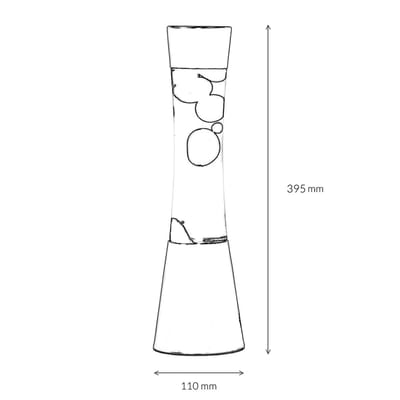 Licht-Erlebnisse - Sandro - Lavalamp - 2700K - G9 - van - Aluminium glas - in - Zilver blauw groen - Retro Tafellamp