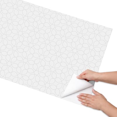 Coloray Meubel Wrap Folie - Wit Meubelfolie - 65x130 cm - Plakfolie Meubels Geometrische patronen - Decoratiefolie Zelfklevend - Minimalist Meubelfolie - Meubelfolie Zelfklevend - Badkamer decoratie - Achtergronden en patronen
