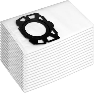 Famanu - 15 Stuks Vliesfilterzak vervanging voor Karcher WD4, WD5, WD5 P, stoffilterzak voor de Kärcher stofzuiger MV4,MK5,MV6 voor de stofzuiger en de nat-droogzuiger, vervanging 2.863-006.0