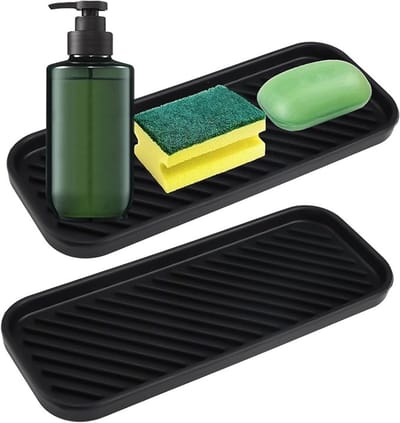 Set van 2 Siliconen Sponshouders - Keukenorganizer met Antislip