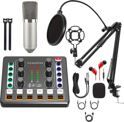 Bovista Audio Mixer - Mengpaneel - DJ - Mixer - Gaming - Podcast - Zwart - Set