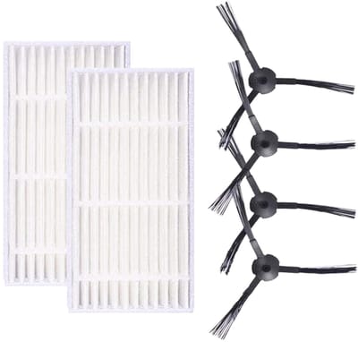 Dailygoods- Filter Hepa - Zijborstels - Vervanging Robotstofzuiger - Compatibel Medion E32 - Allergievriendelijk - Hoogwaardig Filteroppervlak - Stofzuigerfilter