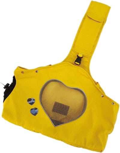 Dierendraagtas - Reistas Huisdieren - Veilig Vervoer - Zeer Ademend - 37x33x17 cm - Geel