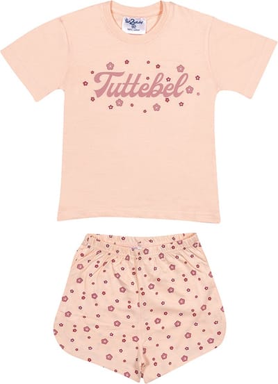 Fun2Wear - Tuttebel Shortama Baby | Lichtroze - Katoen - Maat 68