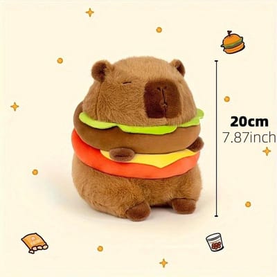 Capybara Pluche Speelgoed Set Mama met 4 Kleine Capybara's Capibala Pluche Poppen Knuffeldier Kussen Schildpad Rugzak Auto Decoratie
