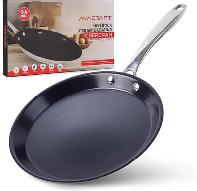 Anti-aanbak keramische crêpe pan 25,4 cm – Gezondheid en gemak voor elke keuken