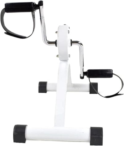 Mini Pedaal Hometrainer - Onder Bureau Fiets - Actief Blijven - Compact Ontwerp - 47x365x31cm - Wit