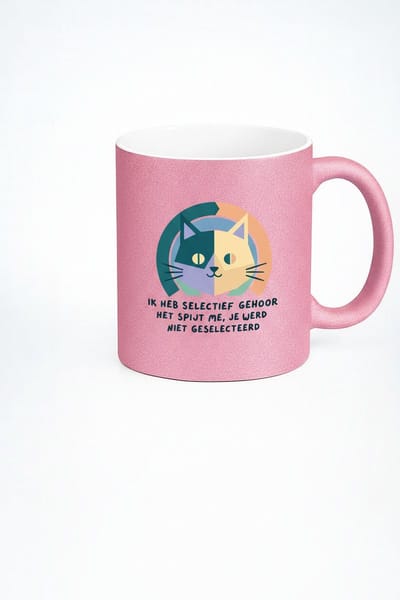 Selectief Gehoor Kat Mok - Koffiemok met leuke print