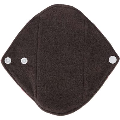 Tissu Respectueux de la Peau Serviette Hygiénique Réutilisable Charbon Bambou Serviette Hygiénique Sanitaire 18 x 18cm(N5 ) black
