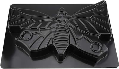 Betonmal Stapstenen - Tuinpadmal Vorm - Buitenpaden Maken - Geometrisch Patroon - 44 x 31 cm - Zwart