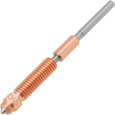 Dailygoods- 3D Printer Nozzle 0.4mm - Compatibel met K1C/K1 Max - M6 Draad - Ondersteunt 1.75mm Filamenten - Hoge Thermische Geleidbaarheid - Dubbele Metalen Constructie - 3D Printer Mondstuk