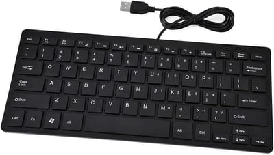 Ultra-dunne Mini Toetsenbord - 78 Toetsen - USB - Zwart