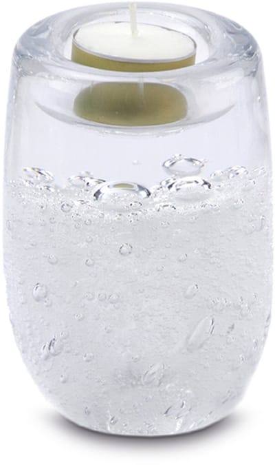 Urn van Glas As-in-glas Mini Glasobject Keepsake Gedenkobject Tealight Waxinelicht waxinelichthouder Urn Stardust Sterrenstof - Inhoud: 90ml