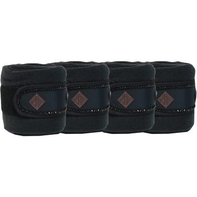 Kentucky Horsewear - Polar fleece bandages pearls zwart