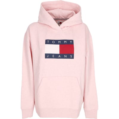 Vrouwen Hoodie Ontspan Melange Flag Hoodie Ballet Pink Melange